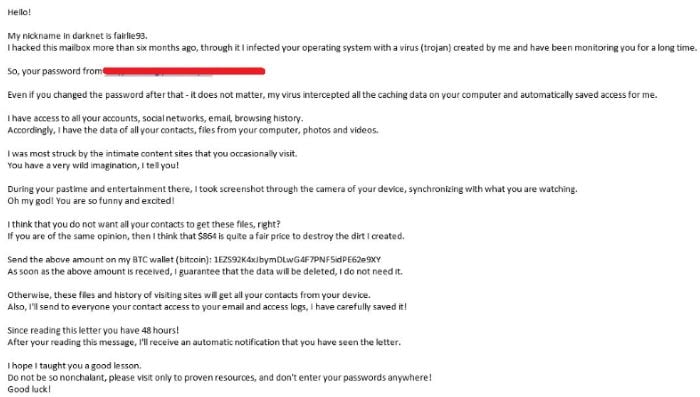 Письмо от хакера